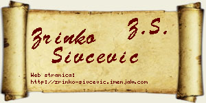 Zrinko Sivčević vizit kartica
